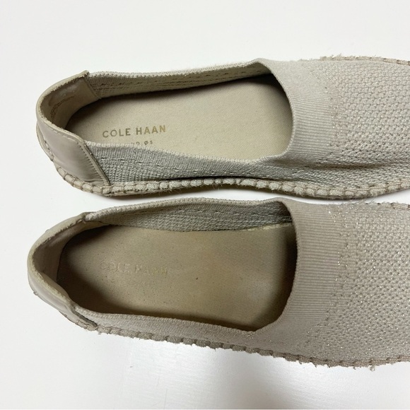 Cole Haan Shoes Womens 8.5B Beige Cloudfeel Espadrille Stitchlite Slip On Flats - Picture 8 of 10